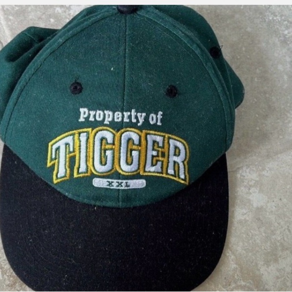 Vintage Walt Disney WProperty of Tigger Embroidered Baseball Cap - Green & Black